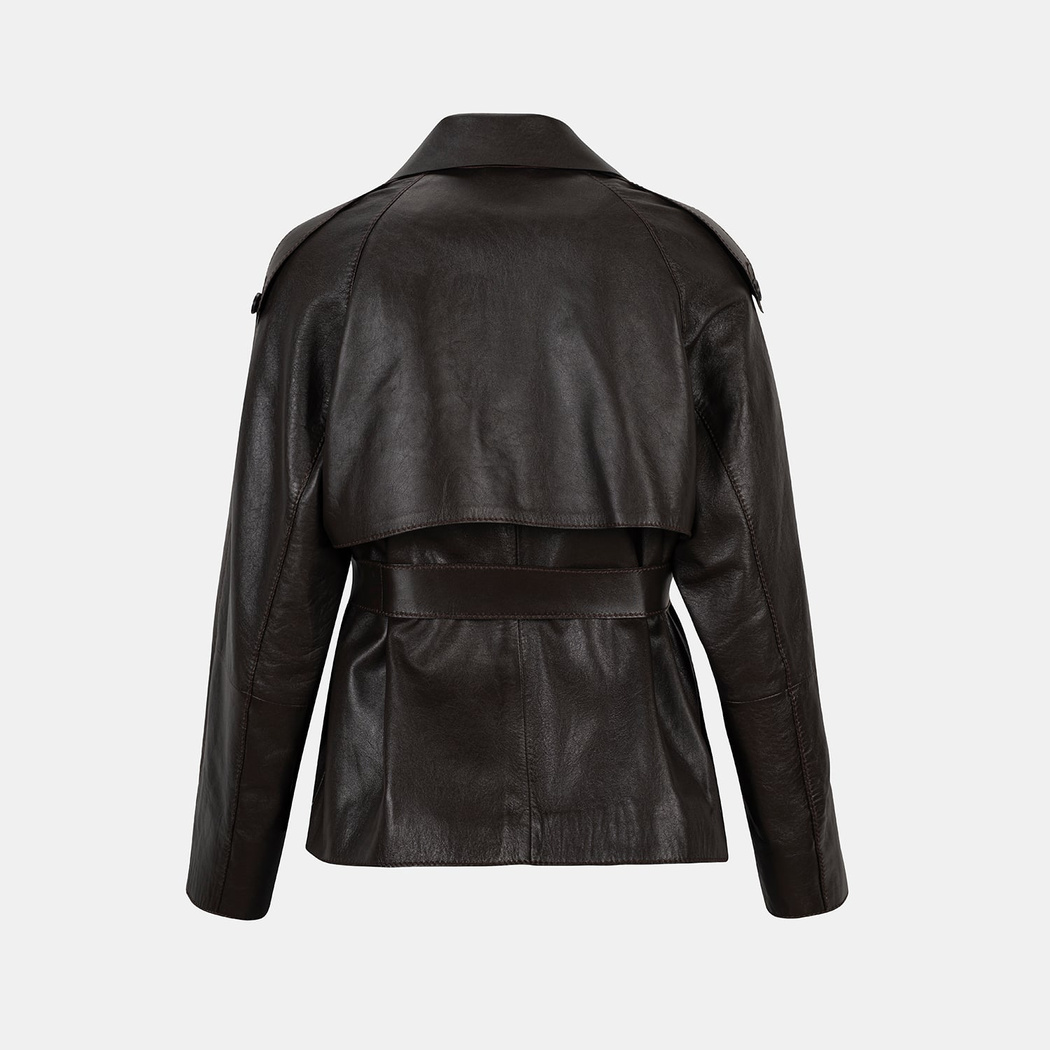 K14630 KADIN DERİ CEKET