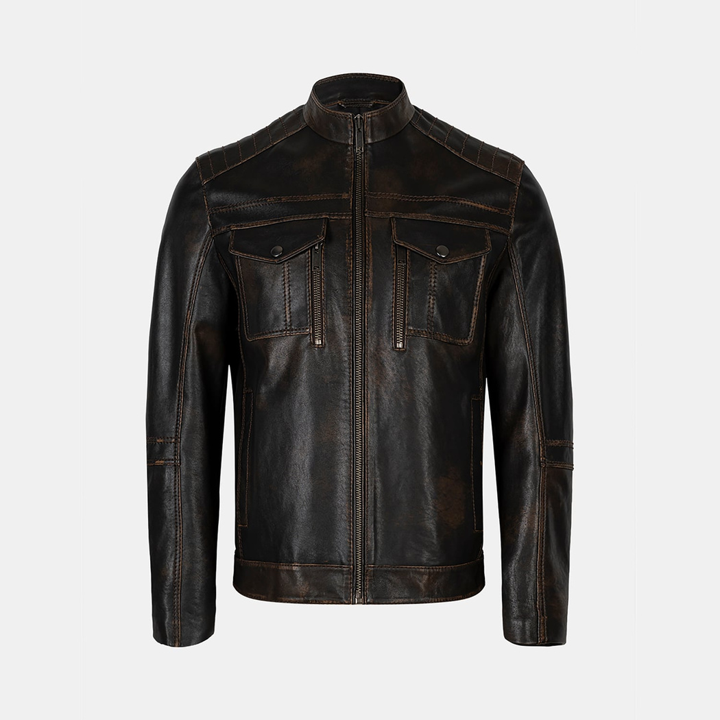 K14996 ERKEK DERİ CEKET-E