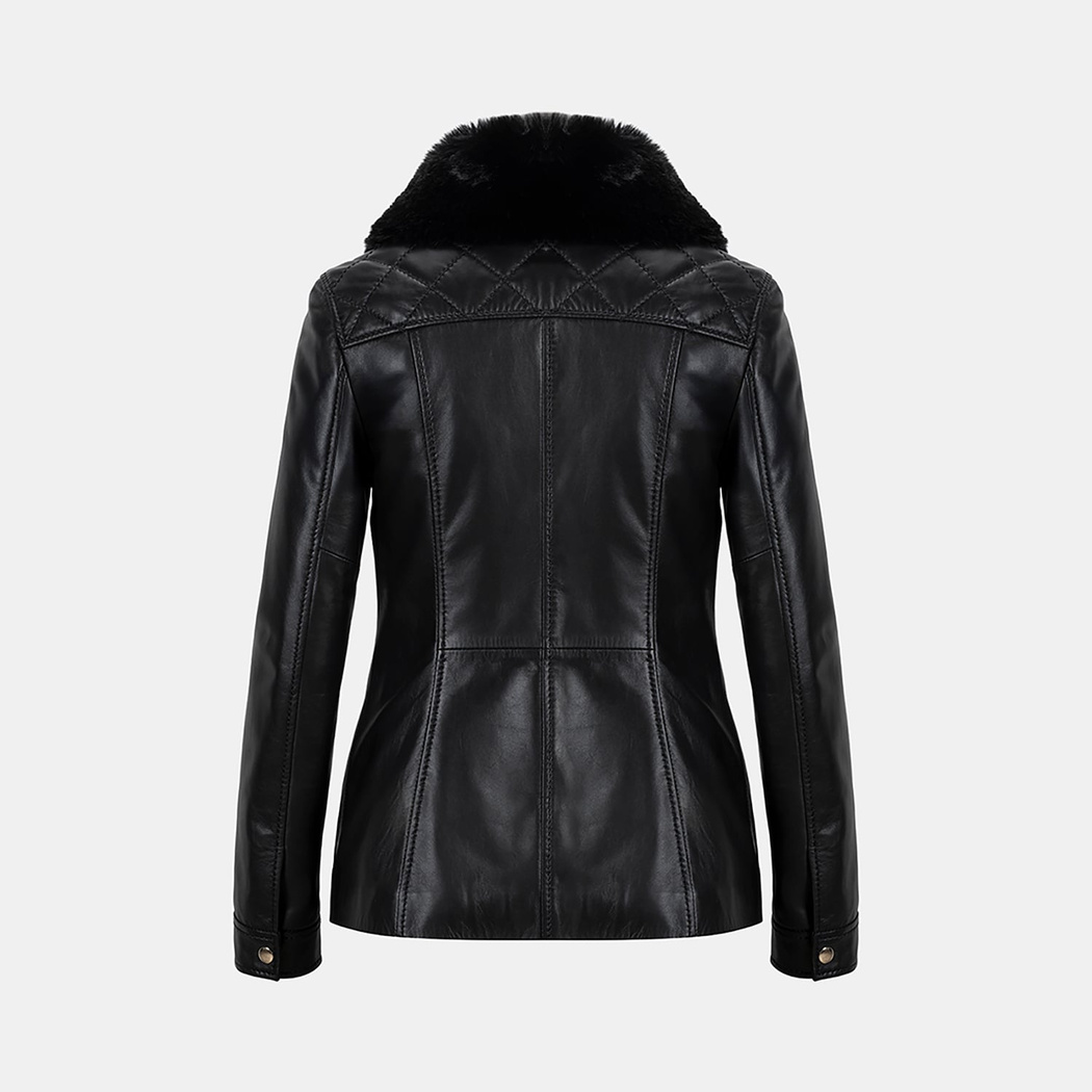 K15007 KADIN KÜRK YAKA MONT