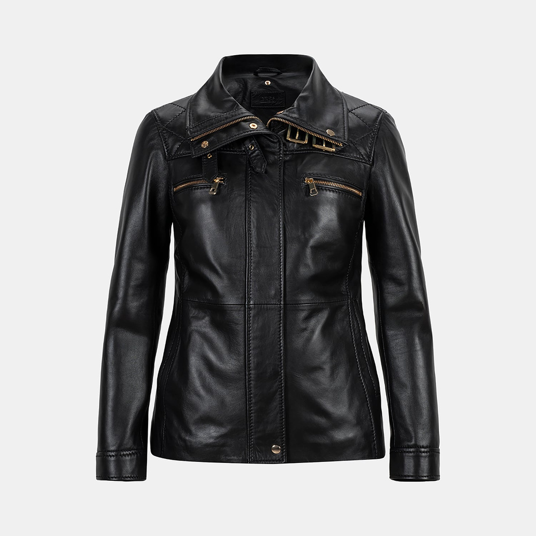 K15007 KADIN KÜRK YAKA MONT