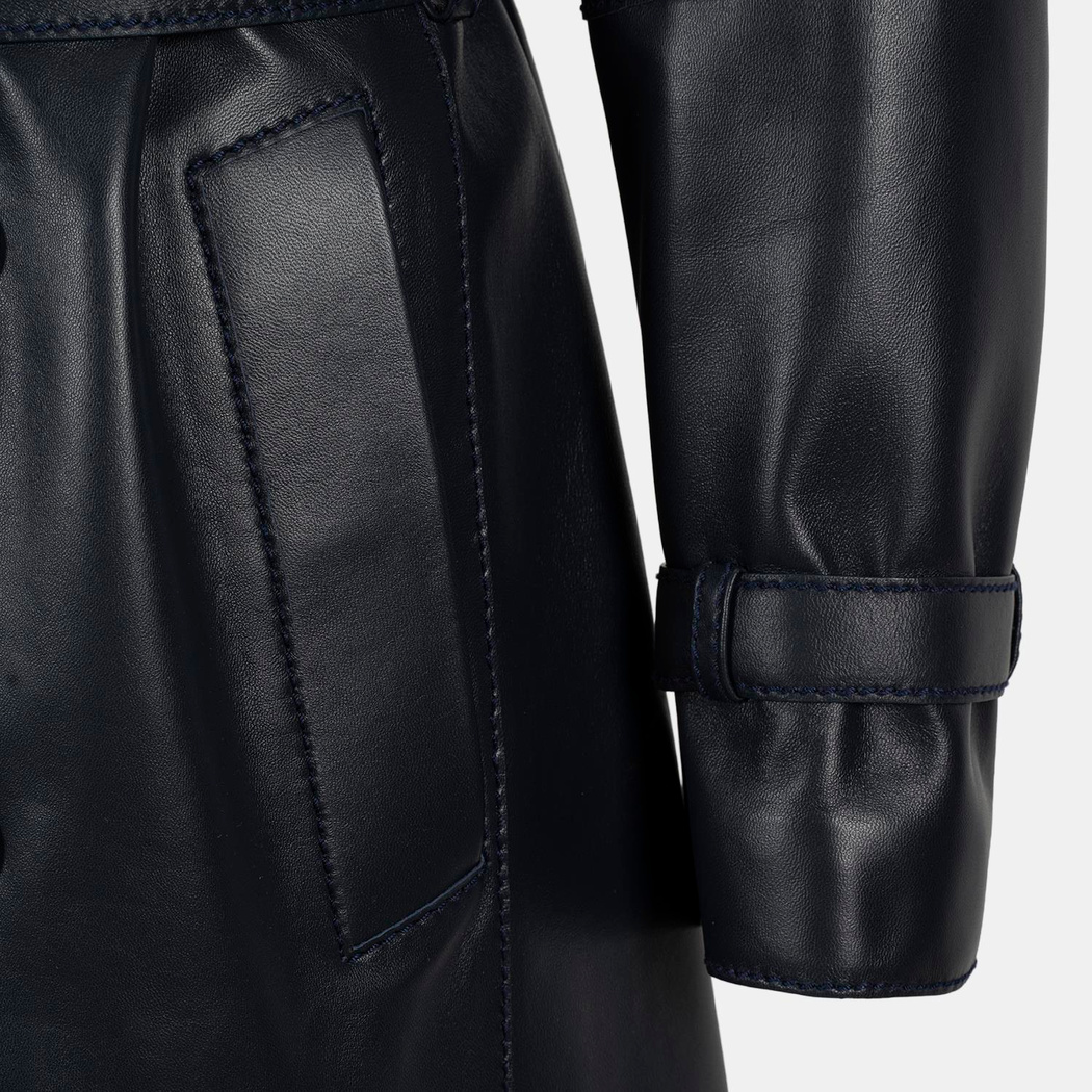 K15055 ERKEK DERİ TRENÇKOT