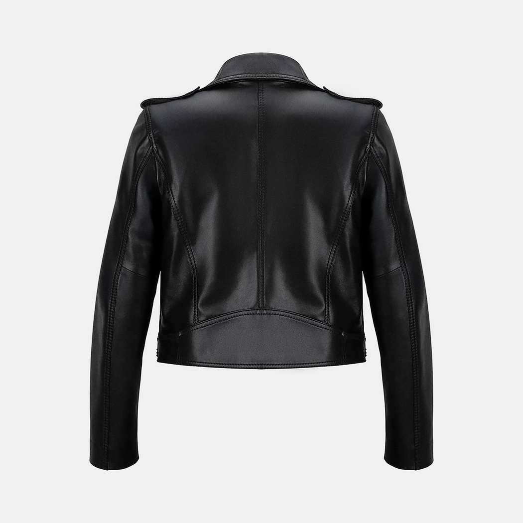 K15059 KADIN DERİ CEKET-E