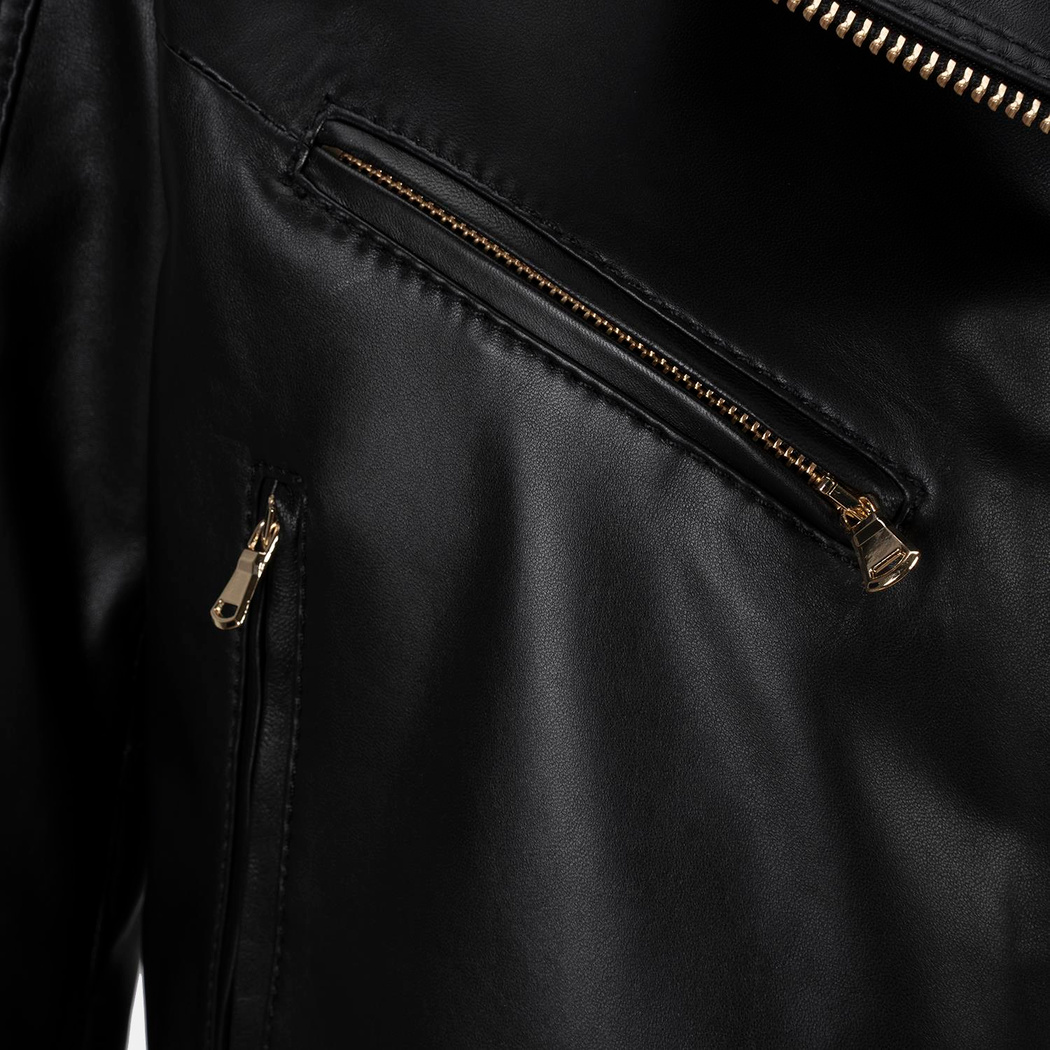 K15059 KADIN DERİ CEKET-E