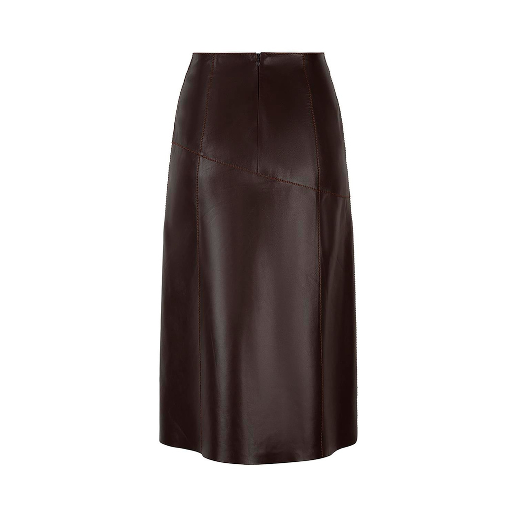 K15061 KADIN DERİ ETEK