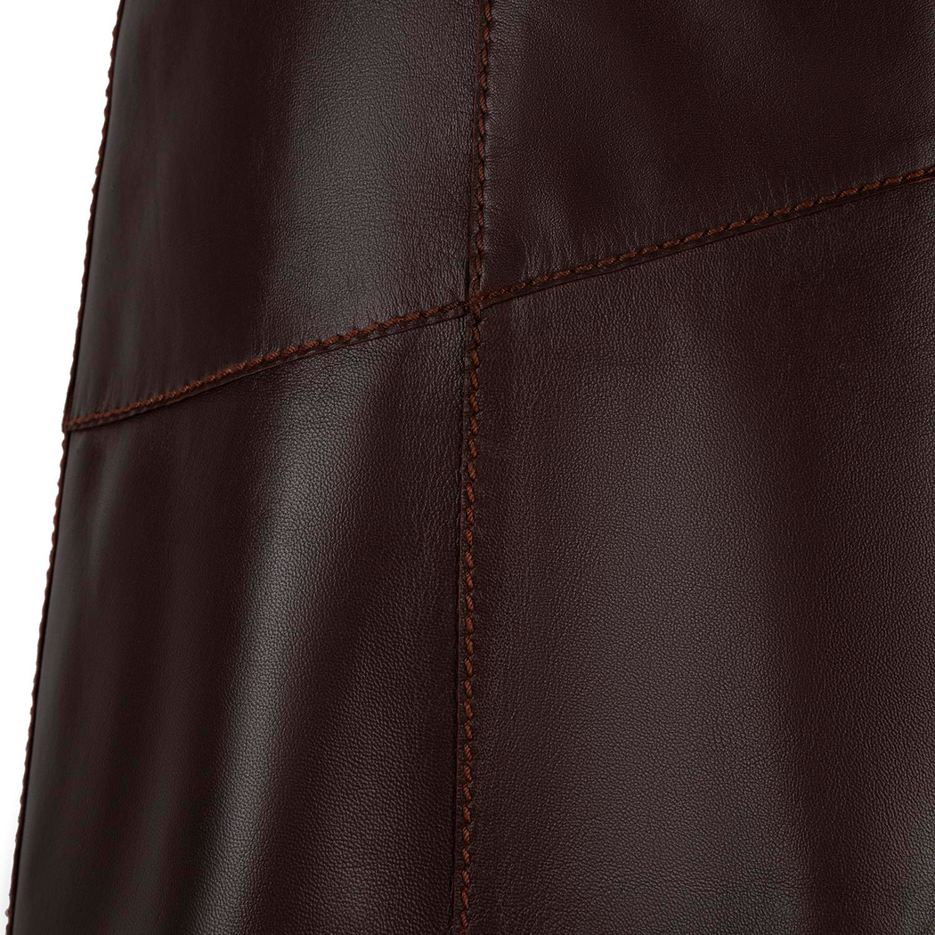 K15061 KADIN DERİ ETEK