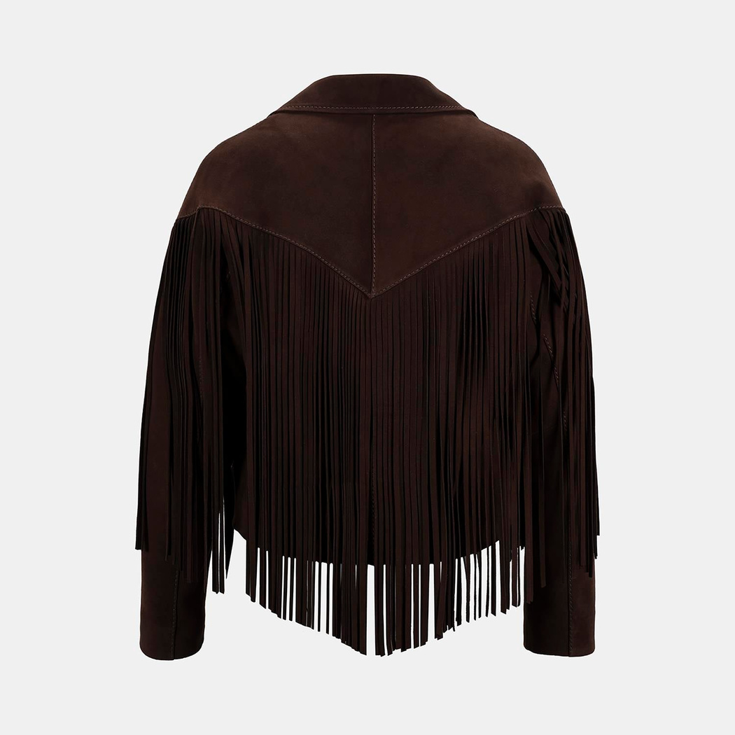 K15071 KADIN PÜSKÜLLÜ SÜET CEKET