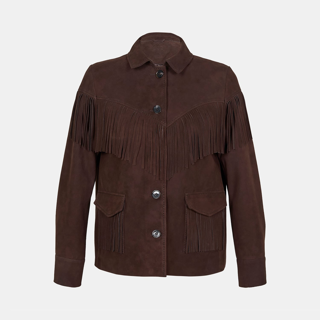 K15073 KADIN PÜSKÜLLÜ SÜET CEKET