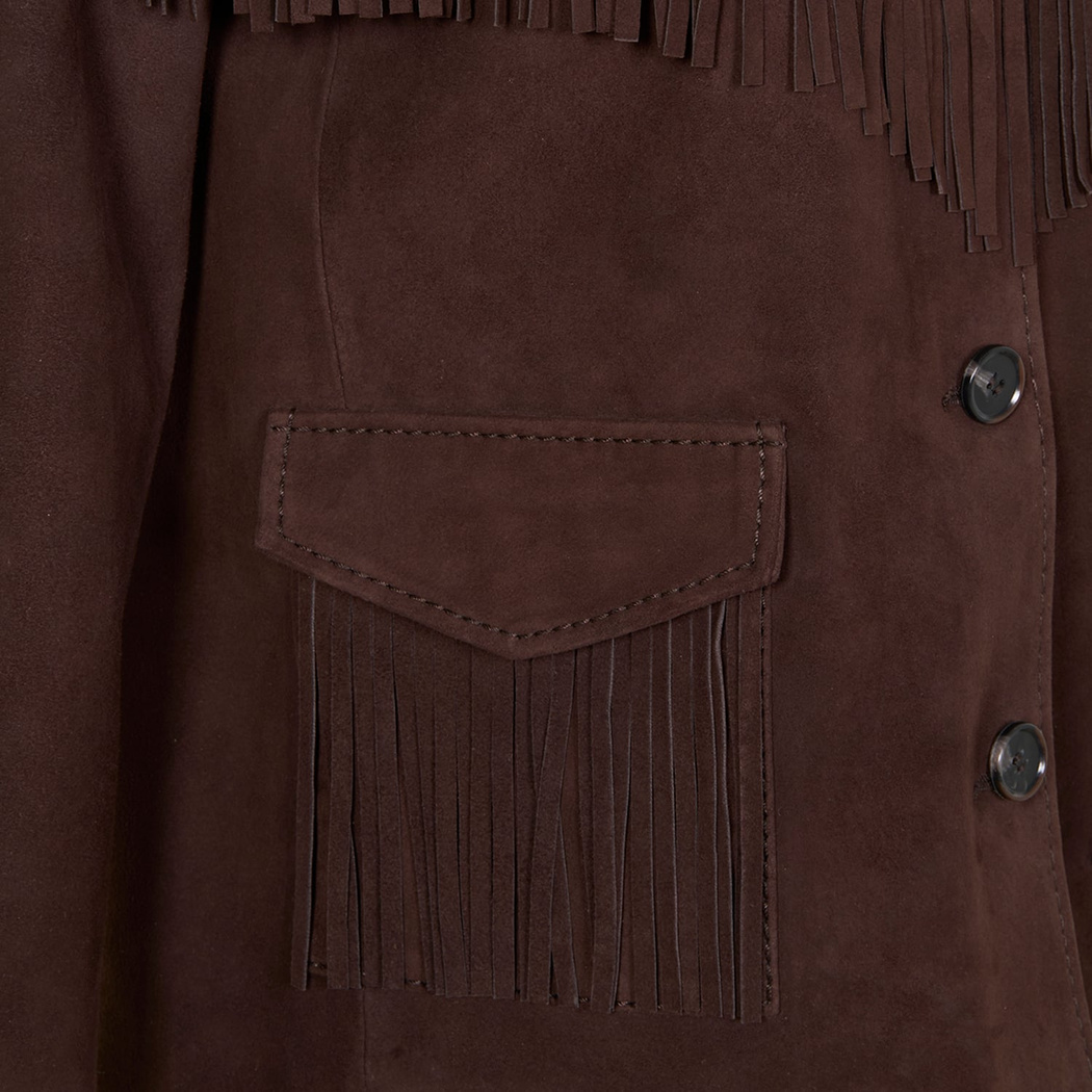 K15073 KADIN PÜSKÜLLÜ SÜET CEKET