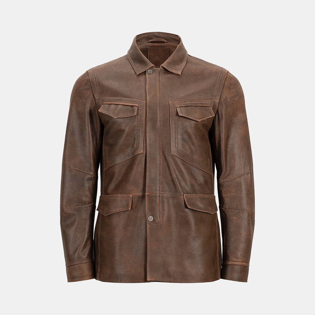 K15139 ERKEK DERİ CEKET-E