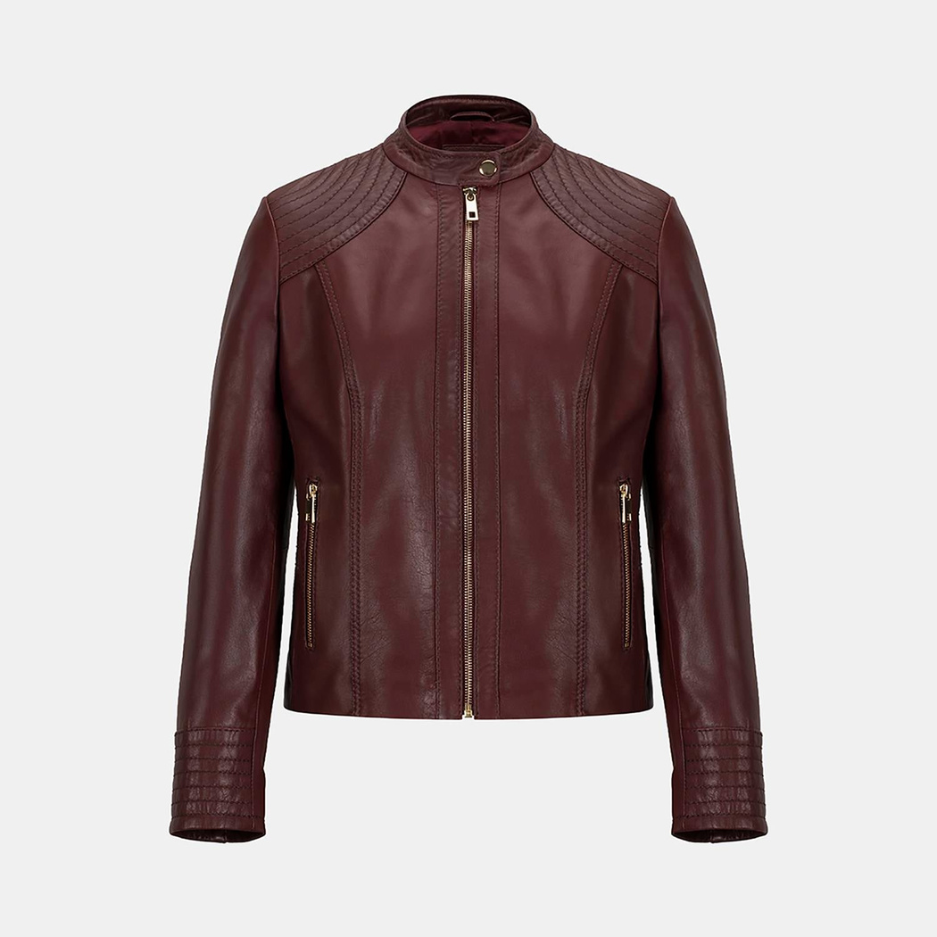 K15143 KADIN DERİ CEKET