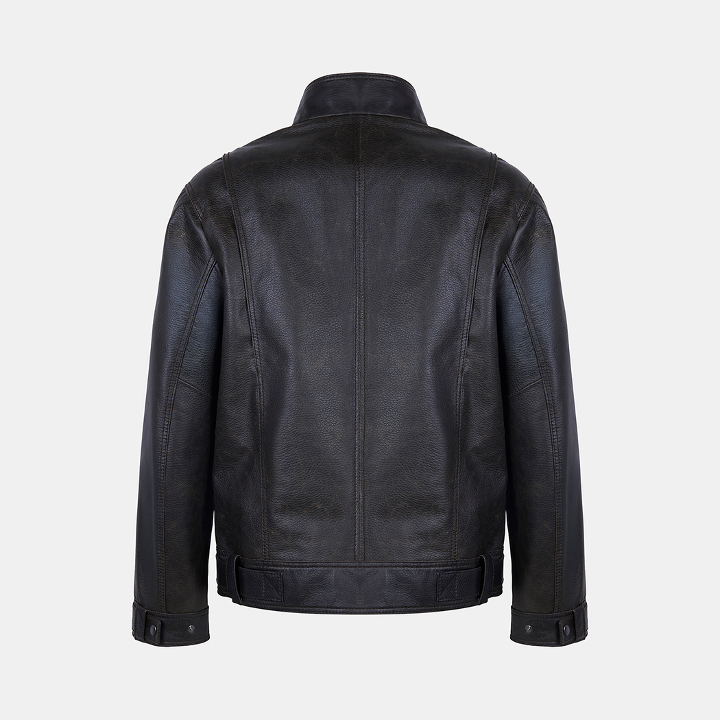 K15232 KADIN DERİ BOMBER CEKET
