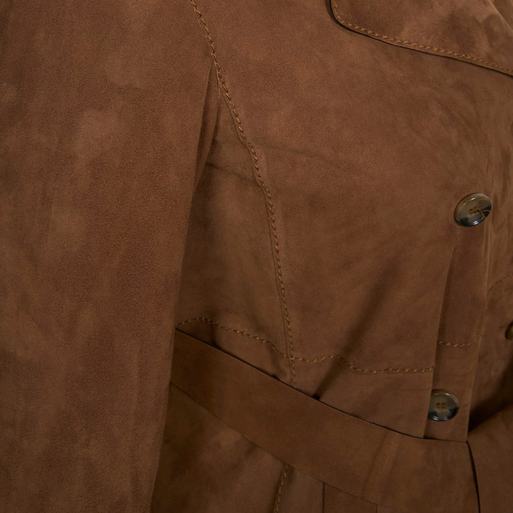 K15389 KADIN SÜET TRENÇKOT