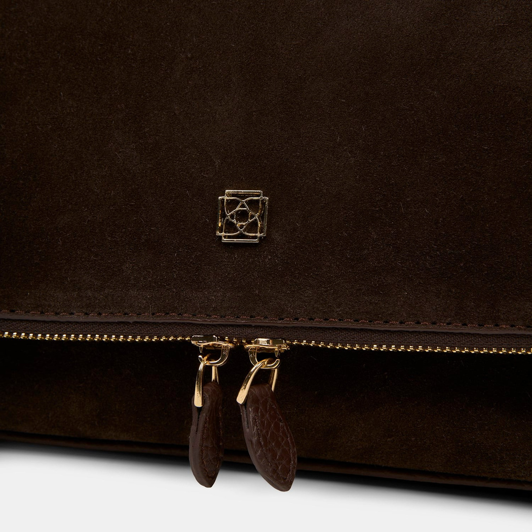 Kadın Acı Kahve Ayarlanabilir Askılı Süet Omuz Çantası