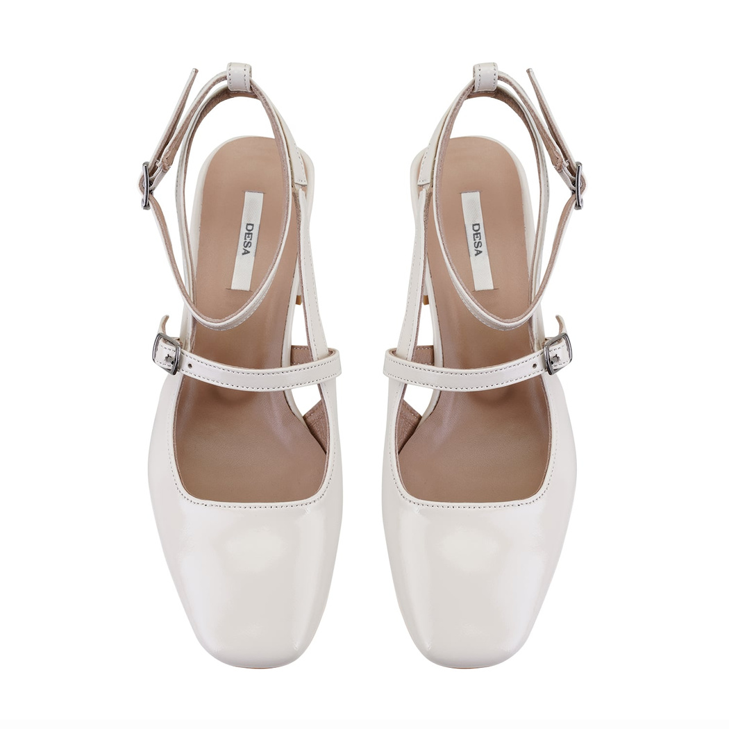 Kadın Bej Ayarlanabilir Tokalı Topuklu Deri Abiye