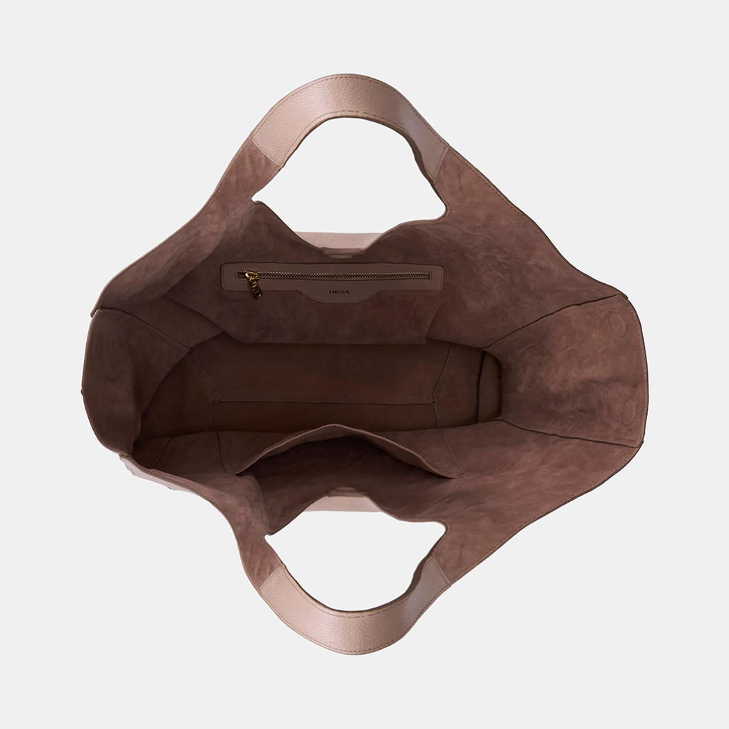 Kadın Bej Deri Hobo Çanta