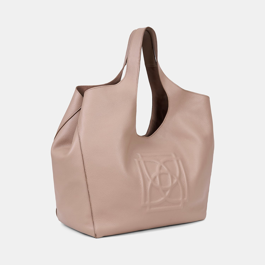 Kadın Bej Deri Hobo Çanta