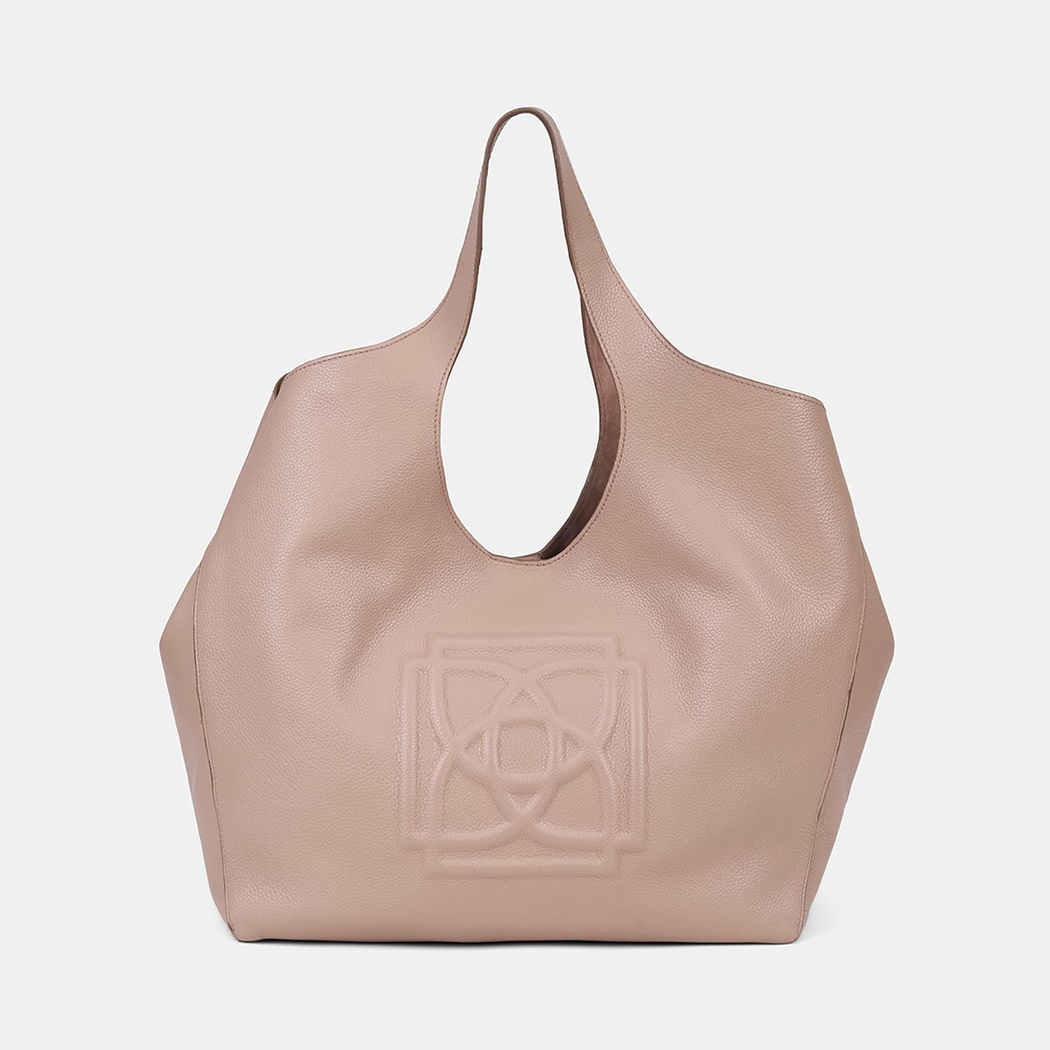 Kadın Bej Deri Hobo Çanta