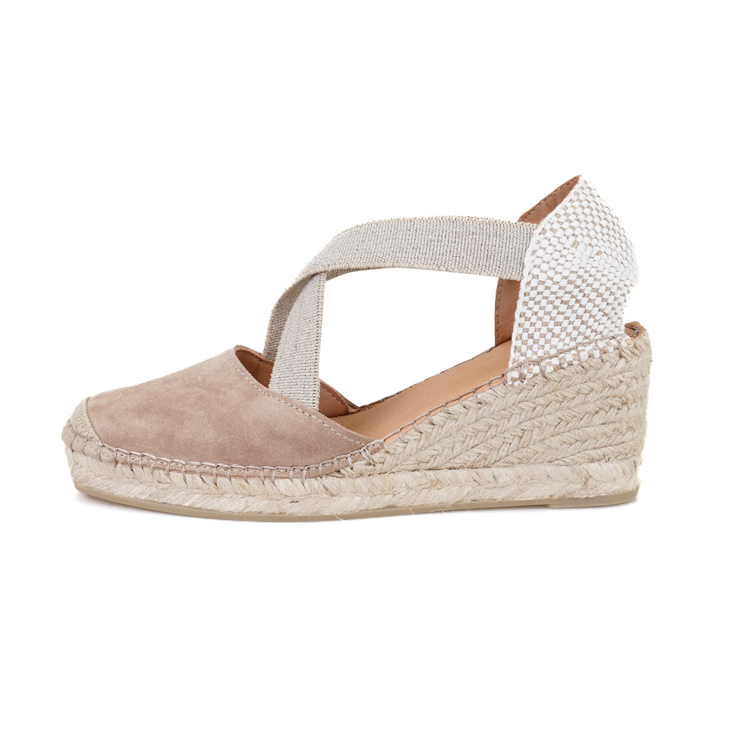 Kadın Bej Dolgu Topuklu Espadril