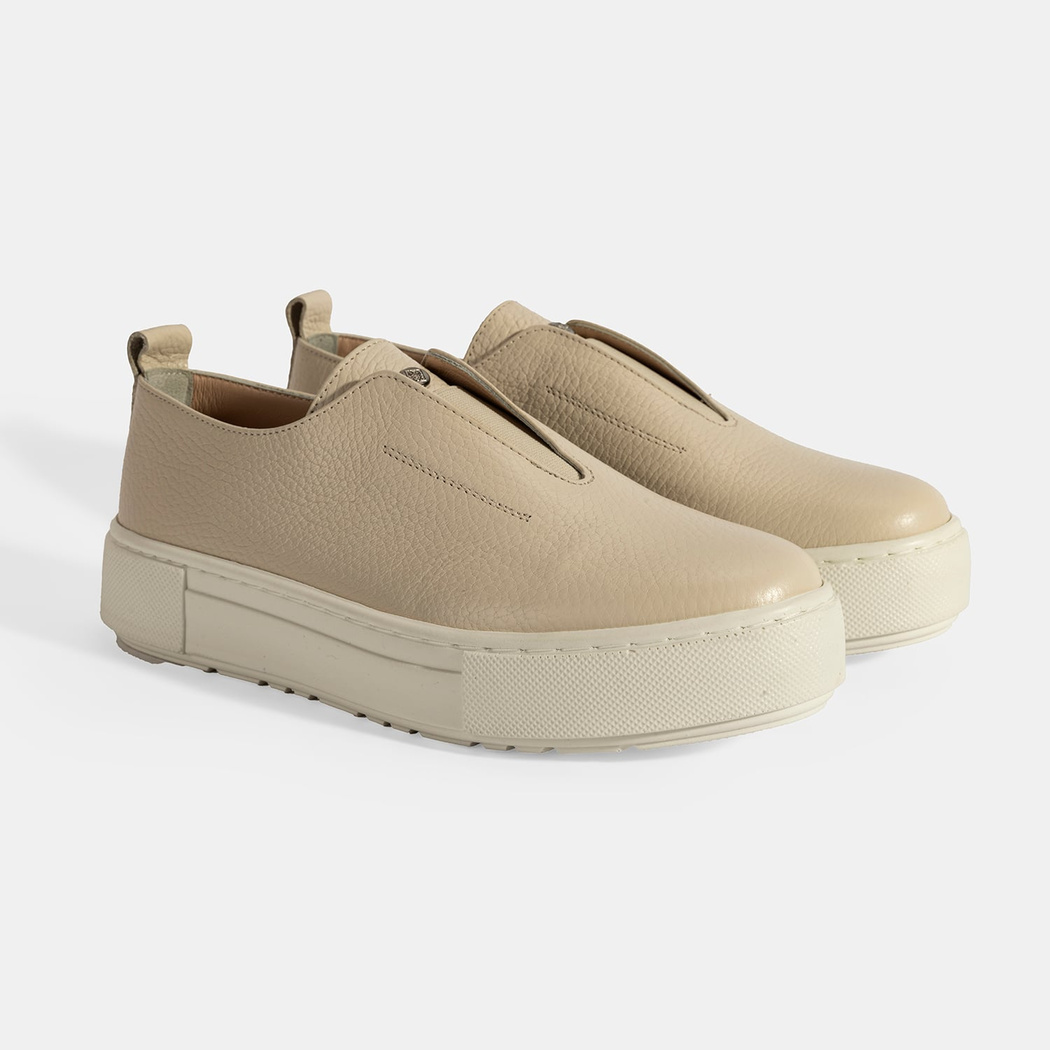 Kadın Bej Günlük Deri Ayakkabı