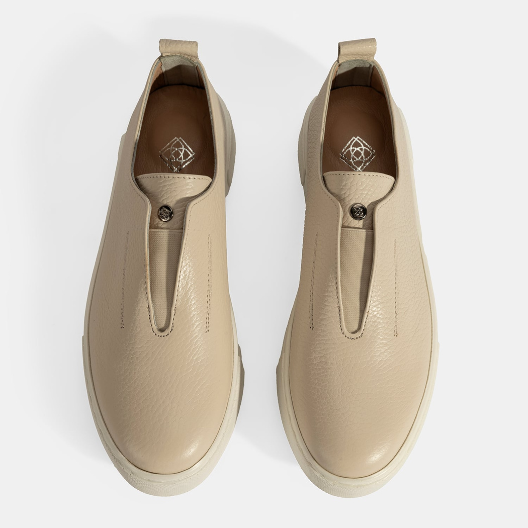 Kadın Bej Günlük Deri Ayakkabı