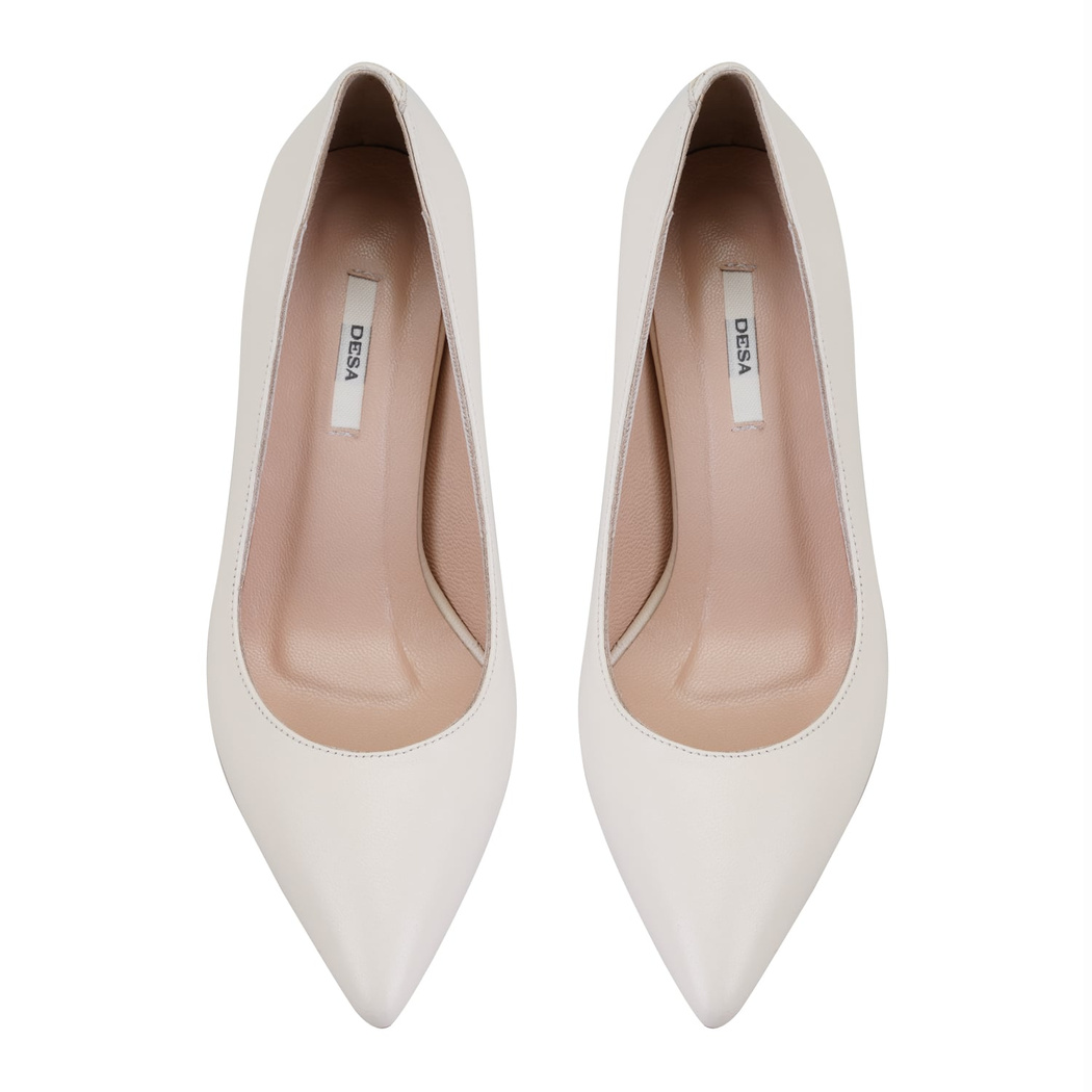 Kadın Bej Napa Deri Stiletto