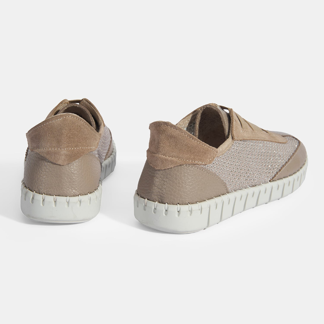 Kadın Bej Perforeli Günlük Ayakkabı