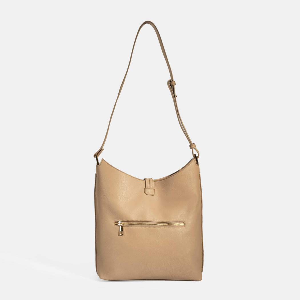 Kadın Bej Püskül Detaylı Omuz Çantası