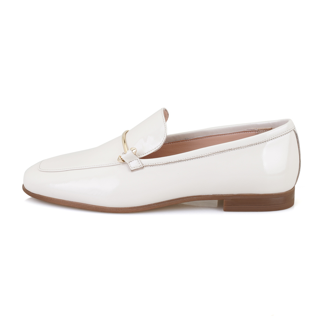 Kadın Bej Rugan Deri Loafer