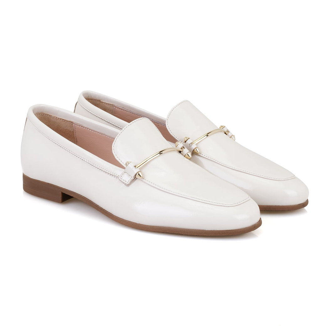 Kadın Bej Rugan Deri Loafer