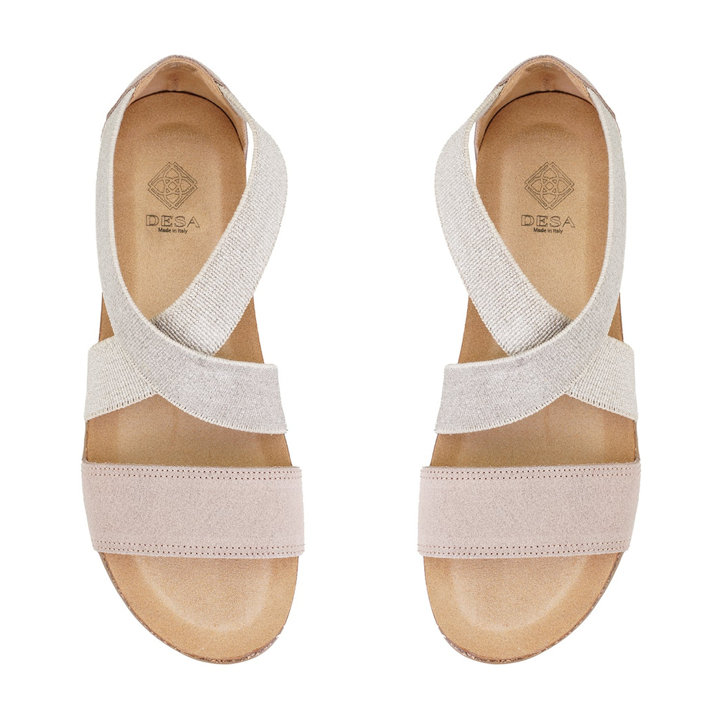 Kadın Bej Süet Deri Sandalet