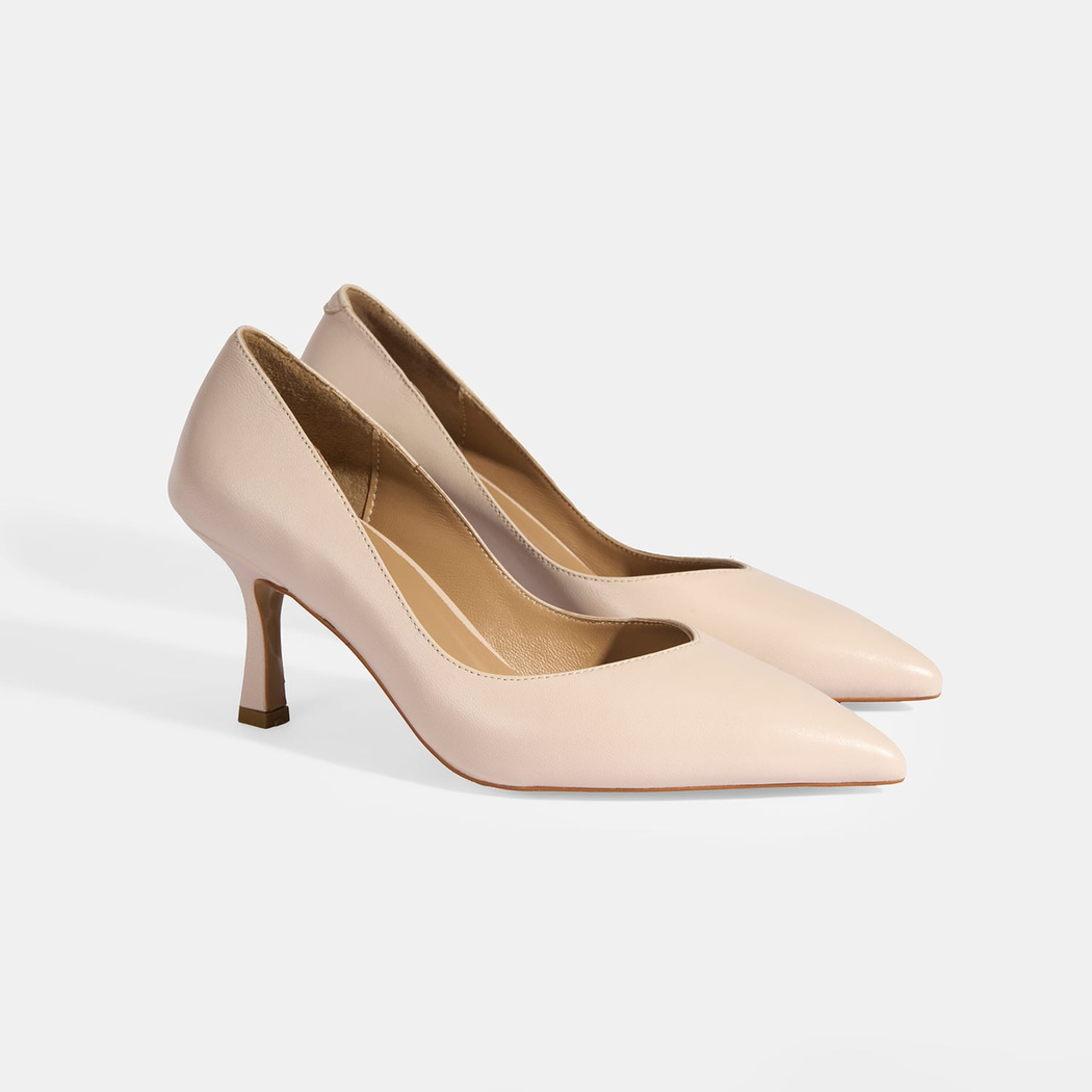 Kadın Bej Topuklu Klasik Ayakkabı