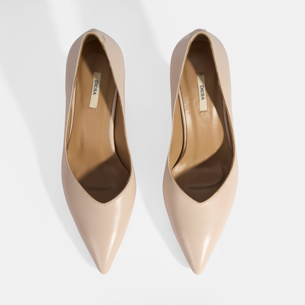 Kadın Bej Topuklu Klasik Ayakkabı