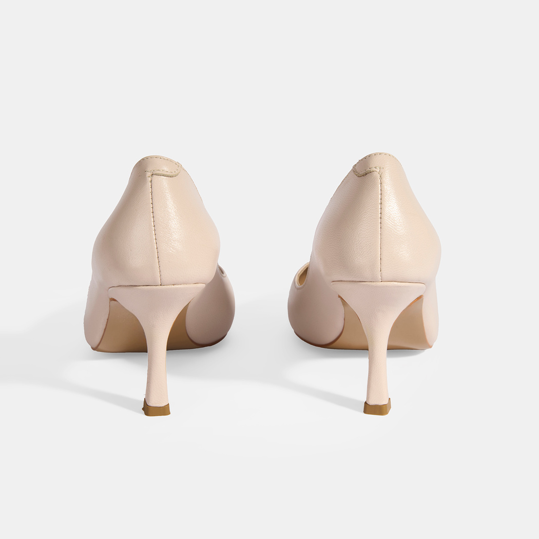 Kadın Bej Topuklu Klasik Ayakkabı