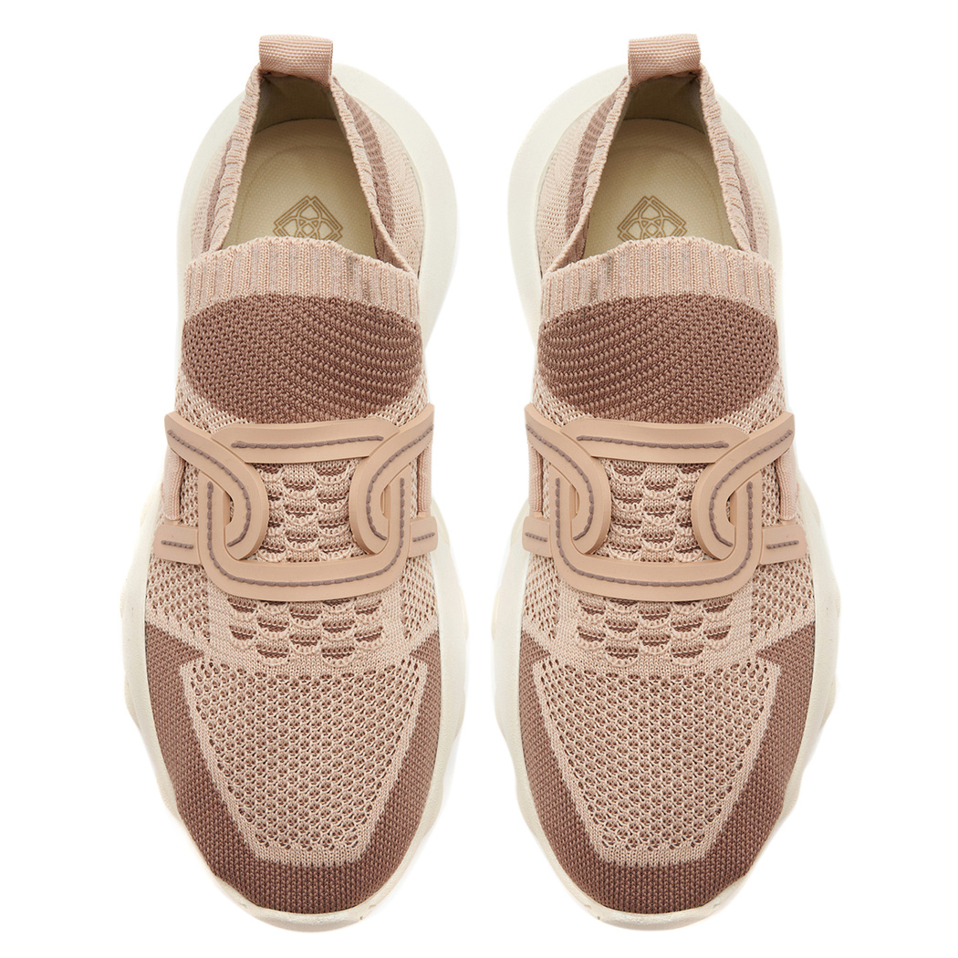 Kadın Bej Triko Spor Ayakkabı