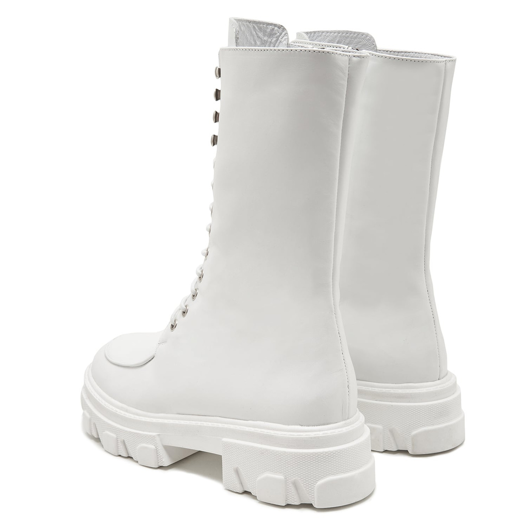 Kadın Beyaz Deri Bot