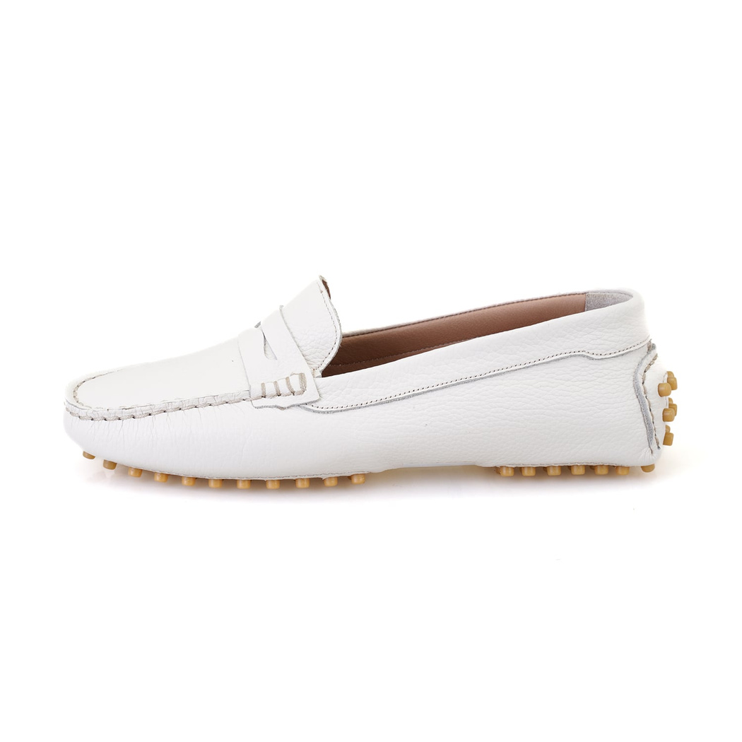 Kadın Beyaz Deri Loafer