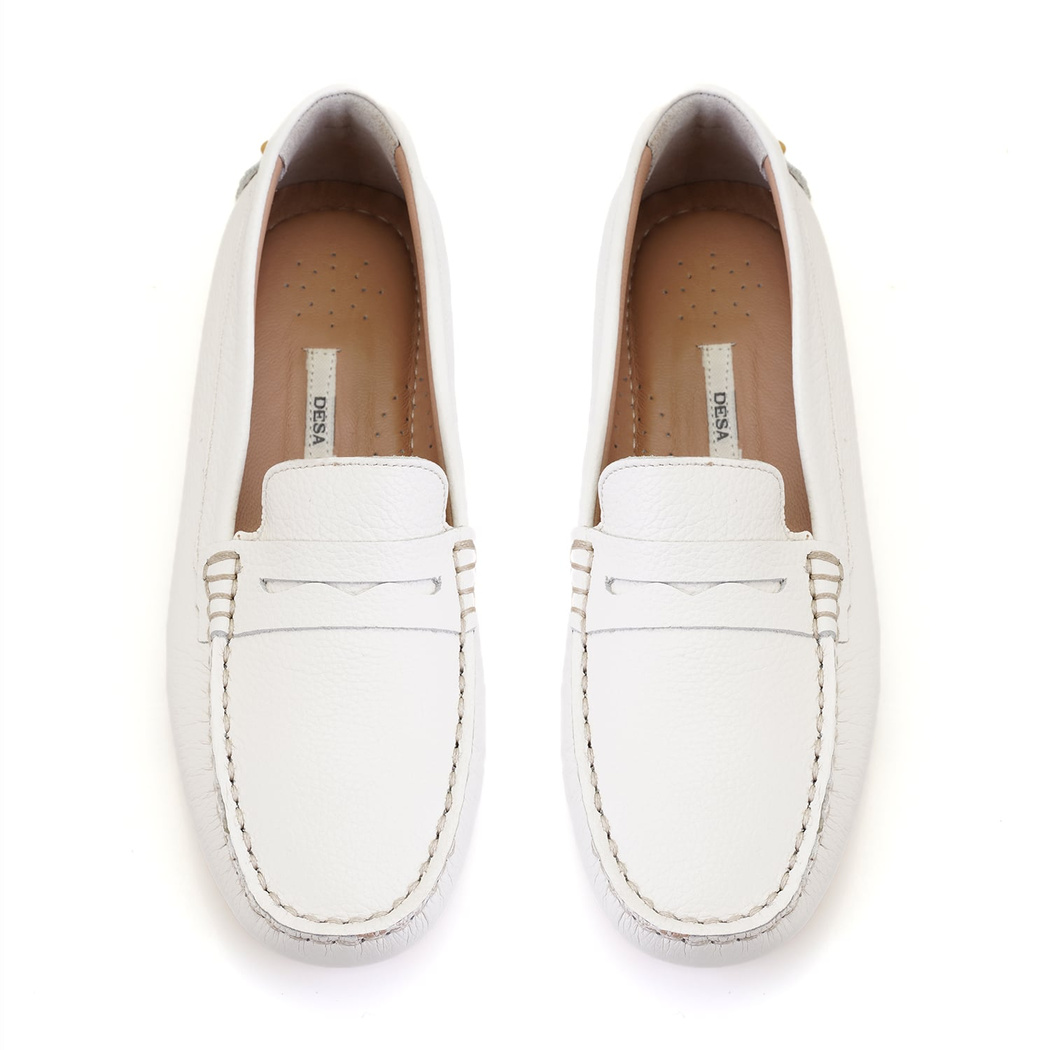 Kadın Beyaz Deri Loafer