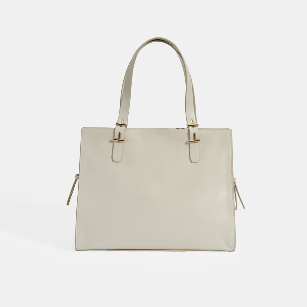 Kadın Beyaz Deri Omuz Çantası