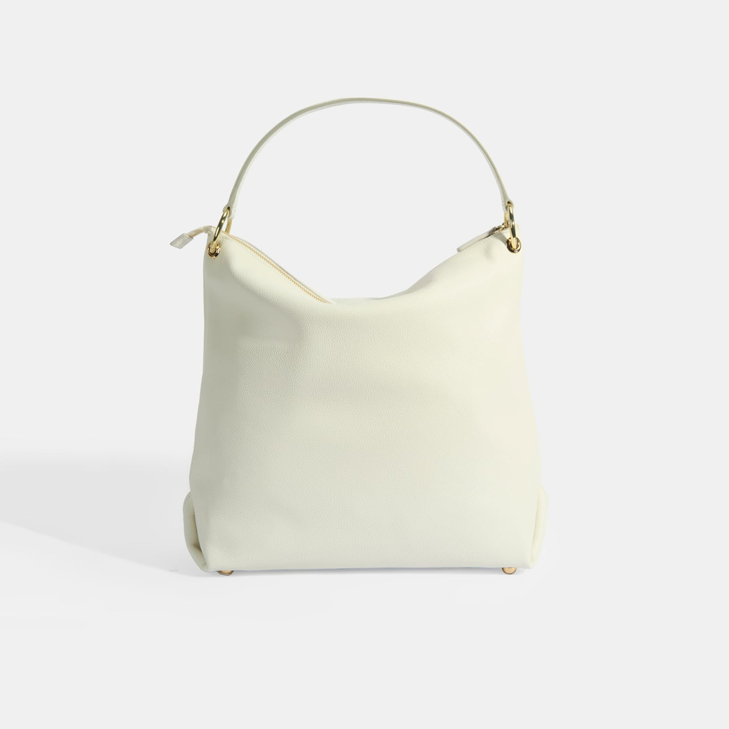 Kadın Beyaz Deri Omuz Çantası