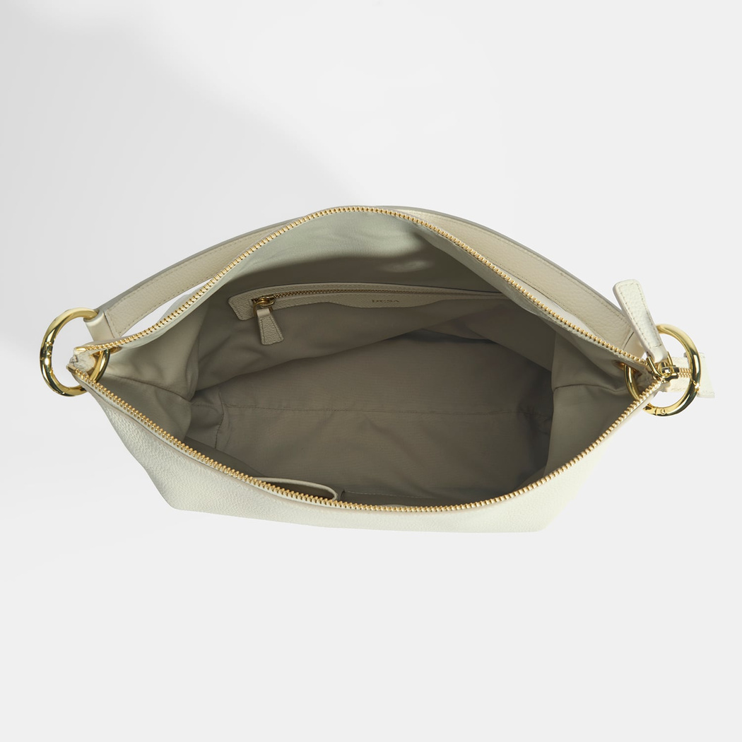 Kadın Beyaz Deri Omuz Çantası