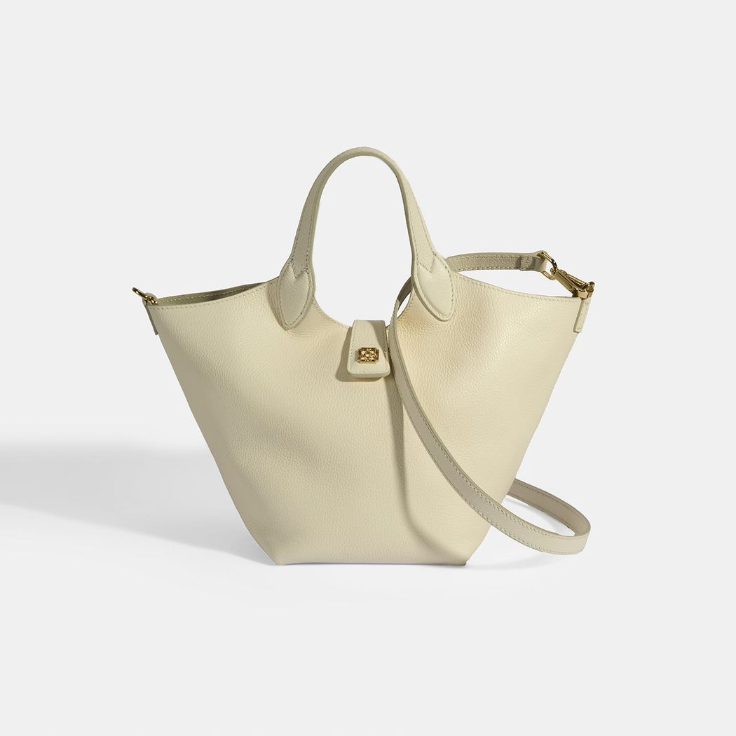 Kadın Beyaz Deri Omuz Çantası