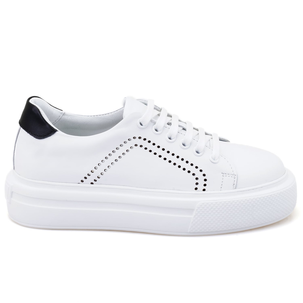 Kadın Beyaz Deri Spor Ayakkabı