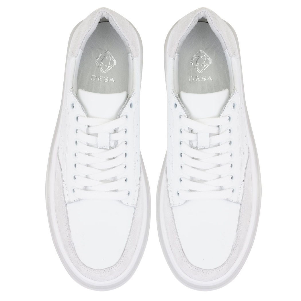 Kadın Beyaz Deri Spor Ayakkabı