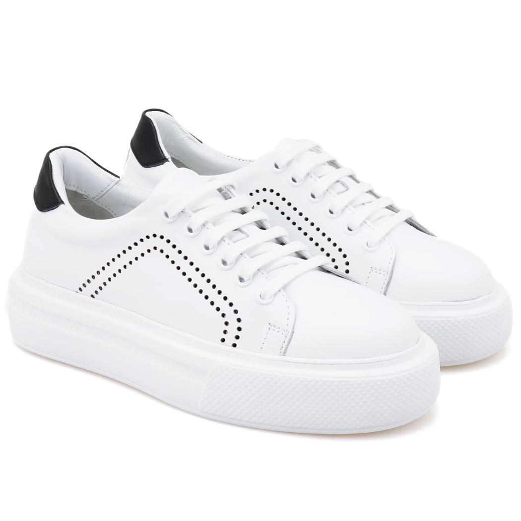 Kadın Beyaz Deri Spor Ayakkabı