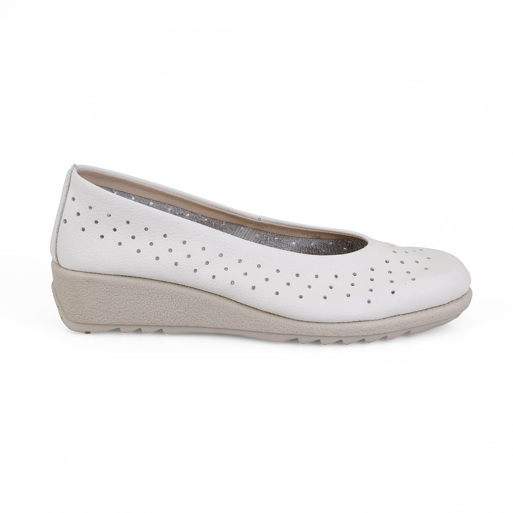 Kadın Beyaz DesaComfort Deri Babet