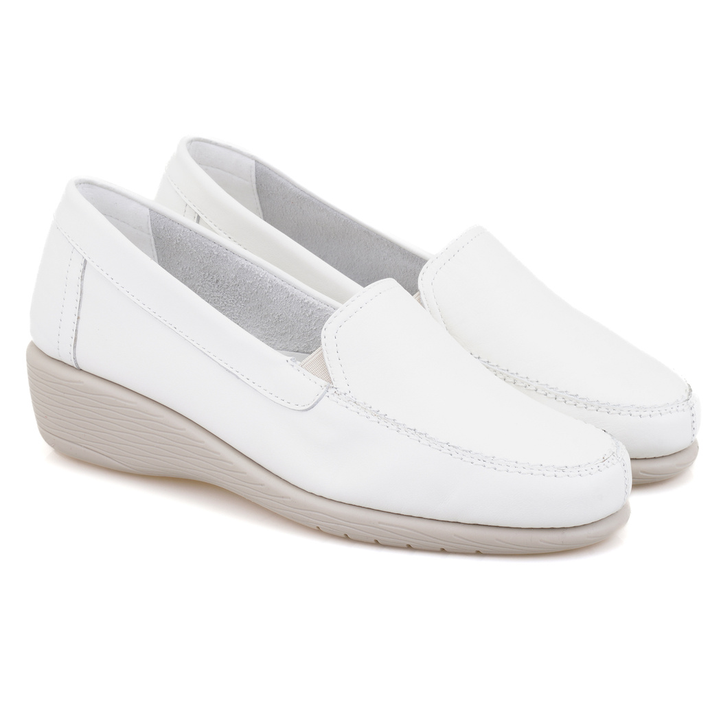 Kadın Beyaz DesaComfort Deri Günlük Ayakkabı
