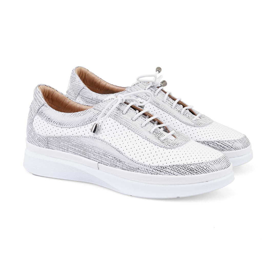 Kadın Beyaz DesaComfort Deri Spor Ayakkabı