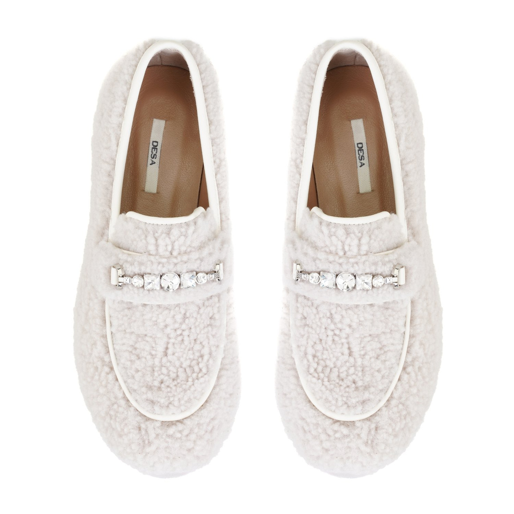 Kadın Beyaz Kürk Detaylı Günlük Ayakkabı