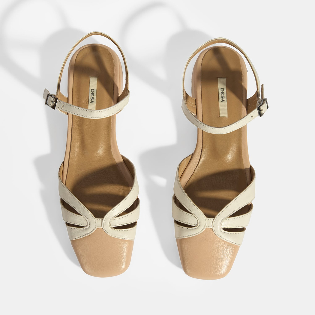 Kadın Beyaz Slingback Deri Günlük Ayakkabı