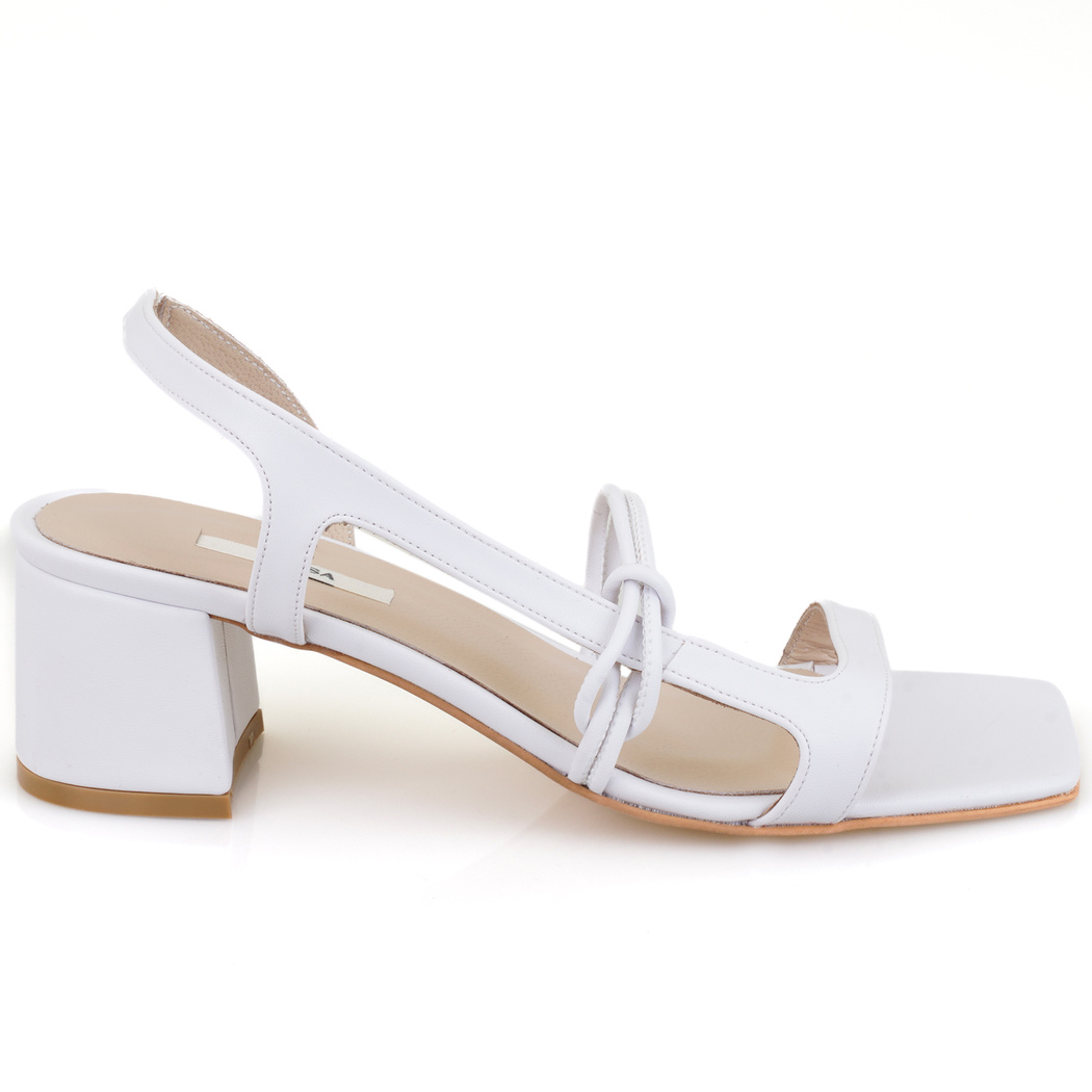 Kadın Beyaz Topuklu Sandalet